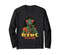 Sarcastic Girl Will Be Girls Praying Mantis Funny Bug Humor Long Sleeve T-Shirt