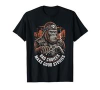 Sarcastic Gorilla Monkey Ape Bad Choices Make Good Stories T-Shirt