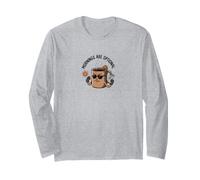 Sarcastic Grumpy Coffee Mug Anti-Morning Vibes Cartoon Art Long Sleeve T-Shirt