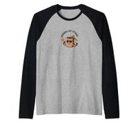 Sarcastic Grumpy Coffee Mug Anti-Morning Vibes Cartoon Art Raglan Baseball Tee