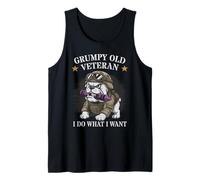 Sarcastic Grumpy Old Veteran I DO What Want Son Dad Military Tank Top