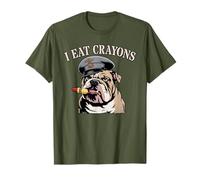 Sarcastic I EAT Crayons Military Squad My Father Son Soldier T-Shirt