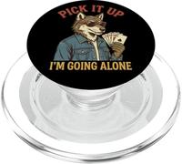 Sarcastic I'm Going Alone Euchre Game Funny Card Player Tee PopSockets PopGrip for MagSafe