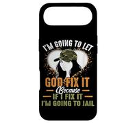 Sarcastic Let God Fix It Christian Camo Hat Faith Graphic Case for iPhone Air
