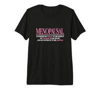 Sarcastic Menopausal Warning Quote I Black Pink Minimalistic Premium T-Shirt
