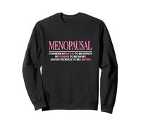 Sarcastic Menopausal Warning Quote I Black Pink Minimalistic Sweatshirt