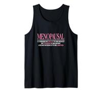 Sarcastic Menopausal Warning Quote I Black Pink Minimalistic Tank Top