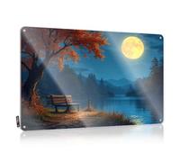 Sarcastic Metal Signs Full Moon Over The Serene Lake Tin Sign Tinsign Decor Funny Sogns(30X40CM)