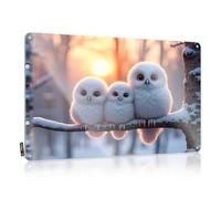 Sarcastic Metal Signs Snowy Owls At Sunset Tin Sign Tinsign Decor Funny Sogns(30X40CM)