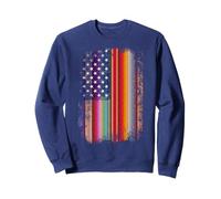 Sarcastic Mexican Roots USA Serape Flag American Grown Sweatshirt