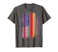 Sarcastic Mexican Roots USA Serape Flag American Grown T-Shirt