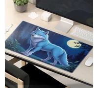 Sarcastic Mouse Pad Blue Wolf Under The Full Moon Mouse Pad Mousepads Funny Mouse Pads For Desk