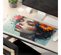 Sarcastic Mouse Pad Floral Fantasy: A Woman'S Portrait With Nature'S Wonders Mouse Pad Mousepads Funny Mouse Pads For Desk