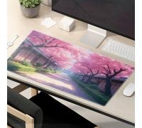 Sarcastic Mouse Pad Sakura Trees In Bloom Along The Pathway Mouse Pad Office Desk Mat Funny Office Supplies