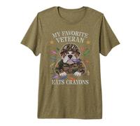 Sarcastic My Favorite Veteran EATS Crayons Jarhead Family Premium T-Shirt