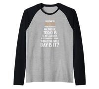 Sarcastic Night Shift Worker Everyday is Monday Humorous Raglan Baseball Tee