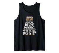 Sarcastic Night Shift Worker Everyday is Monday Humorous Tank Top