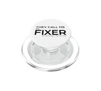 Sarcastic Photo Editor Saying They call me the fixer PopSockets PopGrip for MagSafe