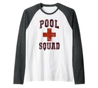 Sarcastic Pool Squad Nurse EMT EMS Camp Lifeguards Swim Trip Raglan Baseball Tee