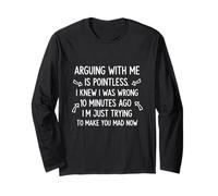 Sarcastic Quote Tee I Knew I Was Wrong Funny Long Sleeve T-Shirt