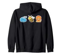 Sarcastic Rebus Pun Bee Lion Cute Animal Meme Zip Hoodie