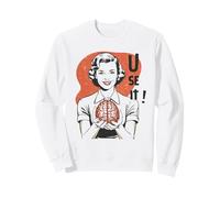 Sarcastic Retro Use It Brain Funny Psychology Mind 1950s Sweatshirt