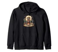 Sarcastic rodeo raccoon drinks the tears of my enemies Zip Hoodie