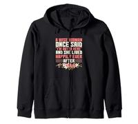 Sarcastic Saying A Wise Woman Once Said I’m Outta Here Zip Hoodie