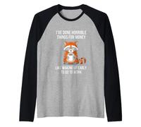 Sarcastic Saying Done Horrible for Money Raglan Baseball Tee