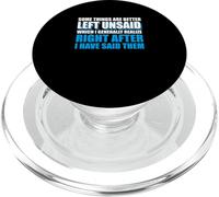 Sarcastic Saying Funny Some Things Are Better Left Unsaid PopSockets PopGrip for MagSafe