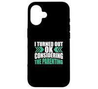 Sarcastic Saying I Turned Out Ok Considering The Parenting Case for iPhone 16