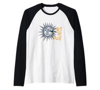 Sarcastic Saying Not My Fault with Artsy Sun Raglan Baseball Tee