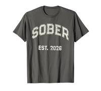 Sarcastic Sober Est 2026 Zero Days Drinking Liver Humor T-Shirt