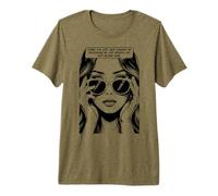 Sarcastic Sorry I'm Late Got Caught Up Retro Pop Art Girl Premium T-Shirt