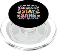 Sarcastic Stay Sane Witty Wellness Puns - PopSockets PopGrip for MagSafe