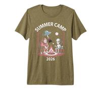 Sarcastic Summer Camp 2026 Alien Camping Host Crew Staff Premium T-Shirt