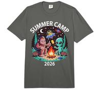 Sarcastic Summer Camp 2026 Alien Conspiracy Camping Vibes Comfort Colors Adult Heavyweight T-Shirt