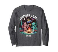 Sarcastic Summer Camp 2026 Alien Conspiracy Camping Vibes Long Sleeve T-Shirt