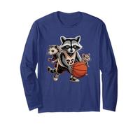 Sarcastic Team Raccoon Basketball Court Champ Talker Game Long Sleeve T-Shirt