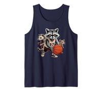 Sarcastic Team Raccoon Basketball Court Champ Talker Game Tank Top