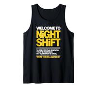 Sarcastic Third Shift Routine for Tired Warehouse Staff Tank Top