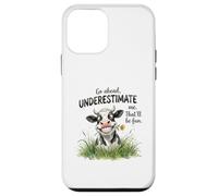 Sarcastic Underestimate Me Cow Humor Design Case for iPhone 12 mini