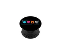 Sarcastic Wolf Alien Castle Harp Saying Funny PopSockets Adhesive PopGrip