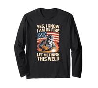 Sarcastic Workshop Humor for Devoted Welder Husbands Long Sleeve T-Shirt