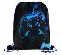 sarcia.eu Black and blue shoe bag for PE, school shoulder bag for player, game controller, gamapad 32x38 cm (Game)
