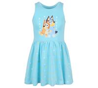 sarcia.eu Bluey Bingo Cotton Dress for Girls, Sleeveless, for Summer, 100% Cotton (UK, Numeric, 110, Regular, Blue)