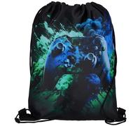 sarcia.eu Boys' PE shoe bag, children's school shoulder bag, backpack-bag for gamers (Black Pad, 38x33)