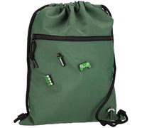 sarcia.eu Boys' PE shoe bag, children's school shoulder bag, backpack-bag for gamers (Pixel Green, 41x32 cm)
