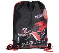 sarcia.eu Boys' PE shoe bag, children's school shoulder bag, backpack-bag (Racing car Black, 38x33)