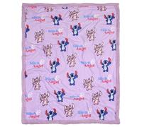 sarcia.eu DISNEY Angel Stitch Bedspread, SOFT blanket FLEECE SHERPA 120x150 cm (Stitch Morado)